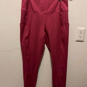 32 Degrees High-Rise Pocket Leggings - Burgundy